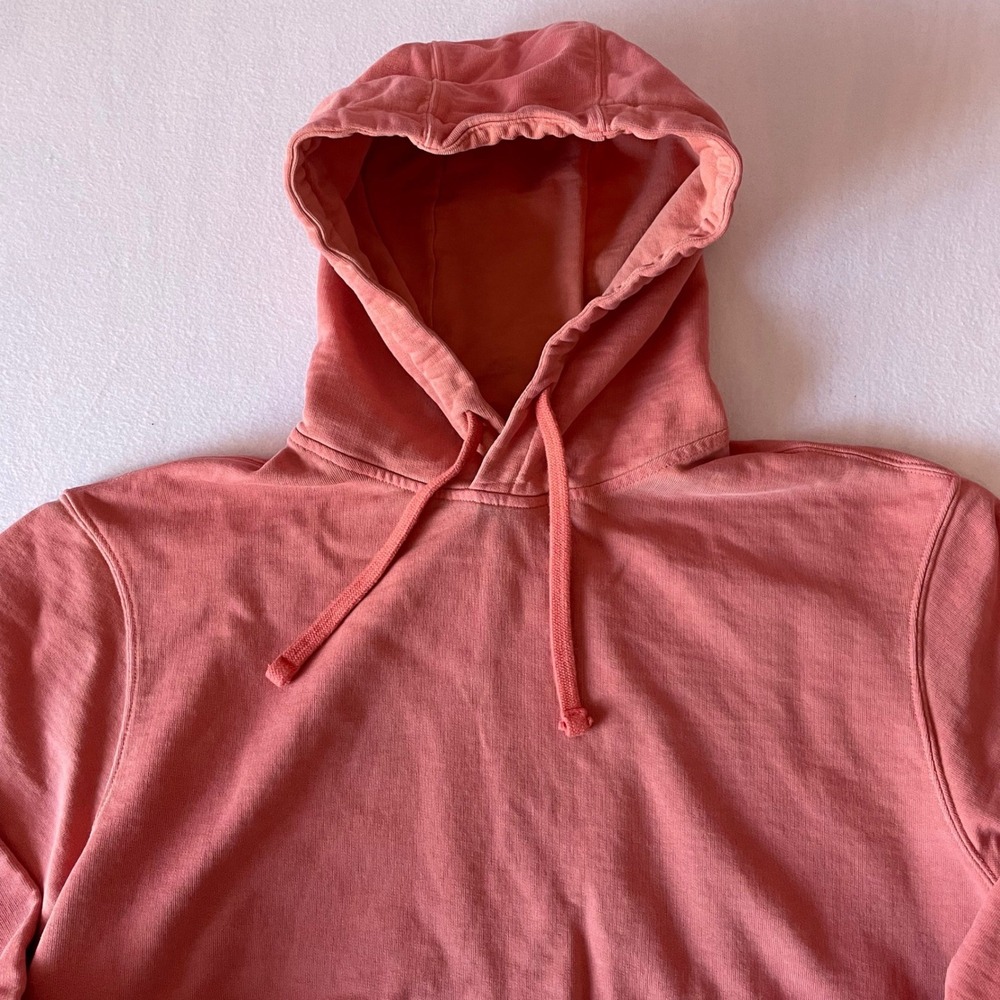 American Eagle Mens XXL Coral Pink 100% Cotton Pullover Hoodie Sweatshirt NWOT - Picture 2 of 13